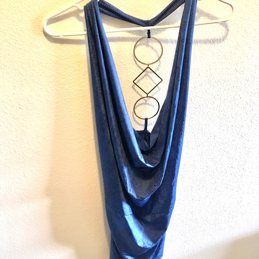 Blue Halter Top or Short Dress
